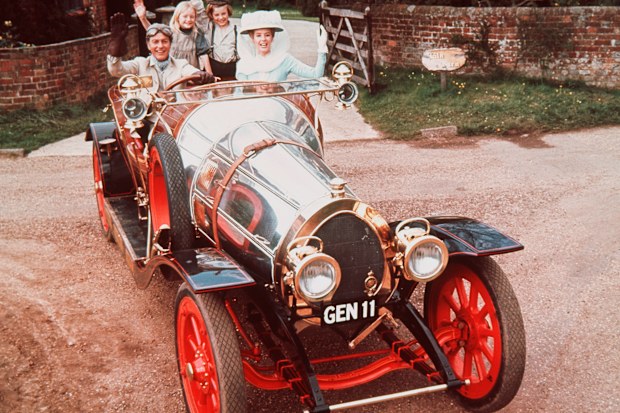 Dick Van Dyke, Heather Ripley, Adrian Hall and Sally Ann Howes in the film 'Chitty Chitty Bang Bang'