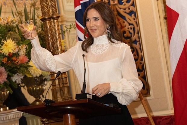 Queen Mary of Denmark in Hobart on Thursday March 19, 2026, during the state visit to Australia.