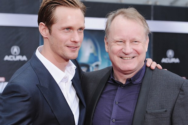 Alexander Skarsgard and father Stellan Skarsgard at the Los Angeles premiere of The Avengers at the El Capitan Theatre on April 11, 2012 in Hollywood, California.