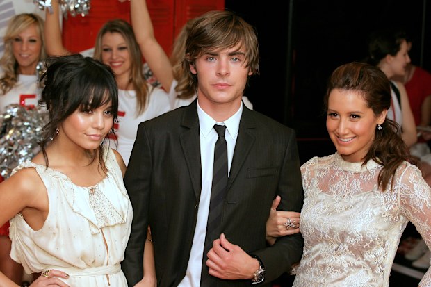 Vanessa Hudgens with her High School Musical co-stars; Zac Efron and Ashley Tisdale 