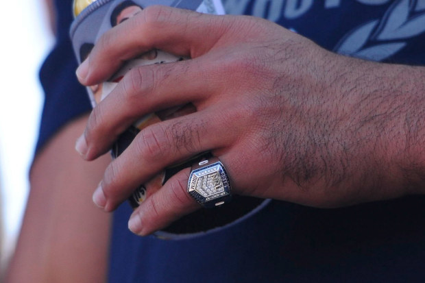 The NRL present premiership rings instead of medals.