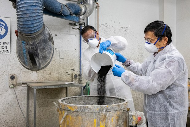 RMIT University researchers found that heating coffee grounds to about 350 degrees without oxygen creates biochar, which can be combined with sand to help produce concrete. 