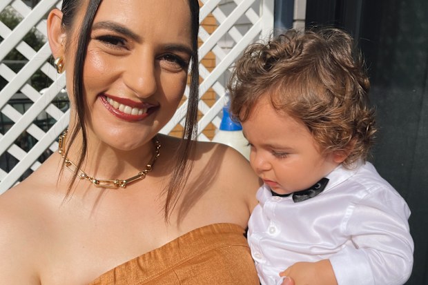 Nikolina Kharoufeh and son Noah. 
