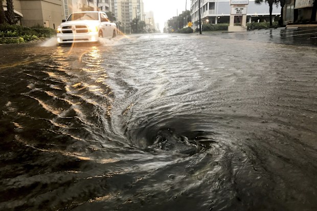 The storm drains were unable to keep up with the constant deluge of rain in North Myrtle Beach, S.C. with local flash flooding occurring on many roads ahead of Hurricane Dorian. Thursday Sept. 05, 2019.
