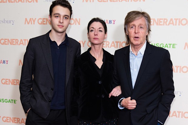 LONDON, ENGLAND - MARCH 14:  (L-R) Arthur Donald, Mary McCartney and Paul McCartney attend a special screening of My Generation at BFI Southbank on March 14, 2018 in London, England.  (Photo by Jeff Spicer/Getty Images)