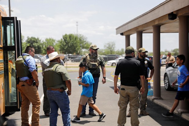 Law enforcement and Uvalde students