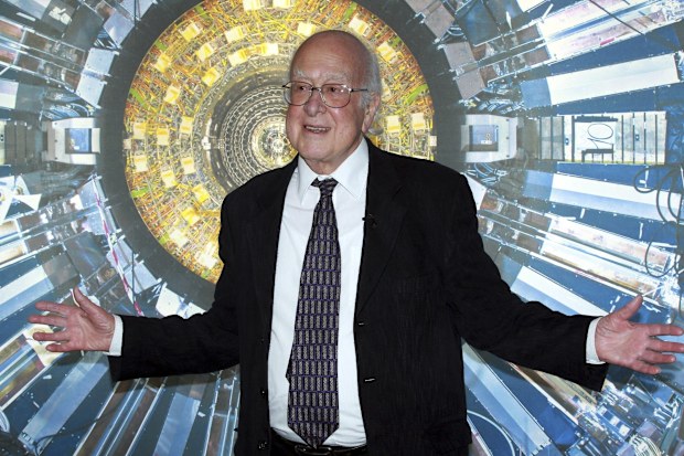 Professor Peter Higgs at the Science Museum, London on December 11, 2013.  
