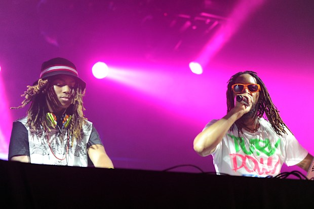 Lil John and DJ Young during 97.1 AMP RADIO's Amplify 2014 concert at the Hollywood Palladium on March 22, 2014 in Hollywood, California.