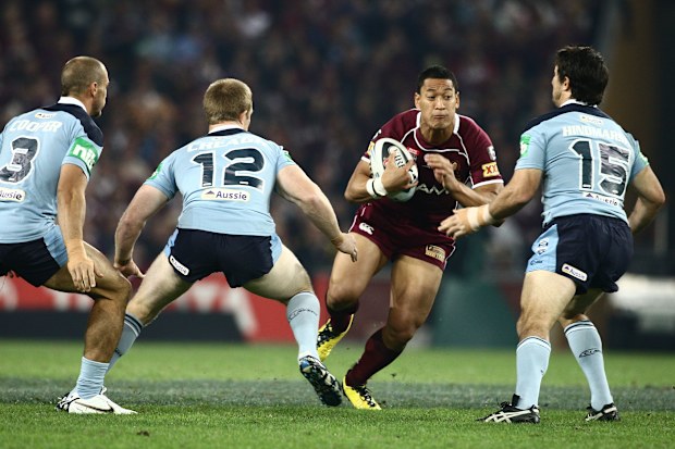 Israel Folau playing for Queensland in 2010.