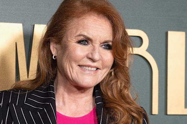 Sarah Ferguson arrives at the UK premiere of "Marlowe" on March 16, 2023 in London.