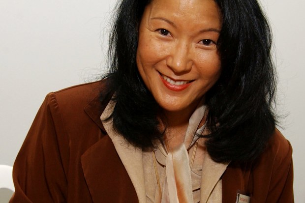 Star Trek cast member Patti Yasutake autographs Star Trek memorabilia at the Light Speed Fine Arts gallery December 08, 2001 in Laguna Hills, CA. (Photo by Sebastian Artz/Getty Images)