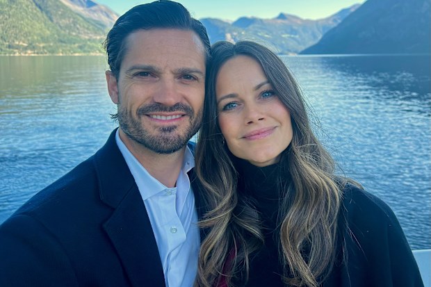 Prince Carl Philip and Princess Sofia of Sweden, pictured in August 2024. The couple has announced they are expecting a fourth child, due in February 2025.