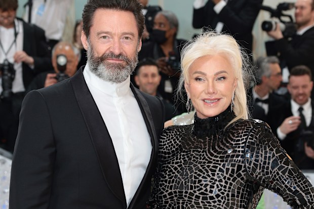 Hugh Jackman and Deborra-lee Furness at the 2023 Met Gala Celebrating "Karl Lagerfeld: A Line Of Beauty", May 01, 2023 in New York City. (Photo by Dimitrios Kambouris/Getty Images for The Met Museum/Vogue)