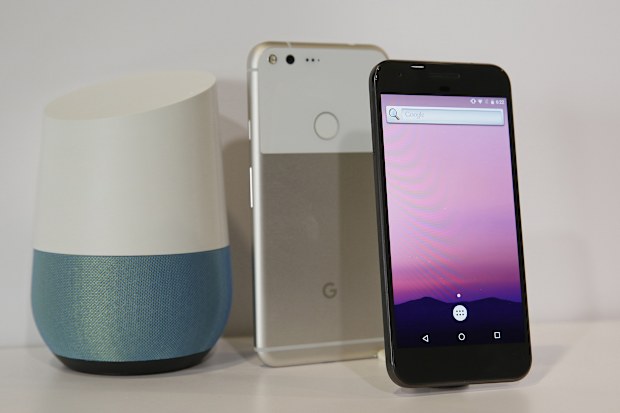 A Google Home unit on display. Picture: AAP 