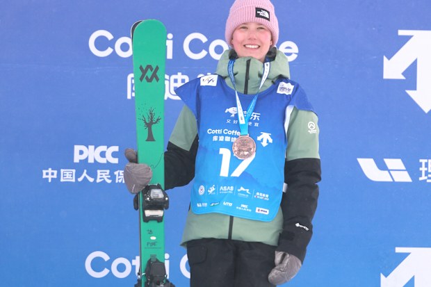 Indra BROWN, AUS, Bib Number 17, Podium Photo , Women's Freeski Halfpipe at FIS Freeski World Cup 2025-26 in Secret Garden, China, 2025-12-13, Photo Credit: Li Runsheng