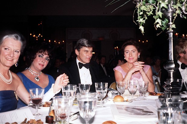 Princess Margaret with Elizabeth Taylor in New York, in 1969.