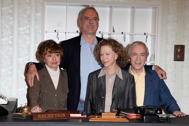 Prunella Scales, John Cleese, Connie Booth and Andrew Sachs