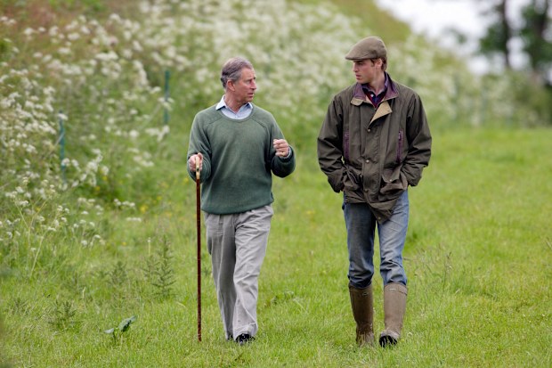  Prince William visits Duchy home farm with Prince Charles