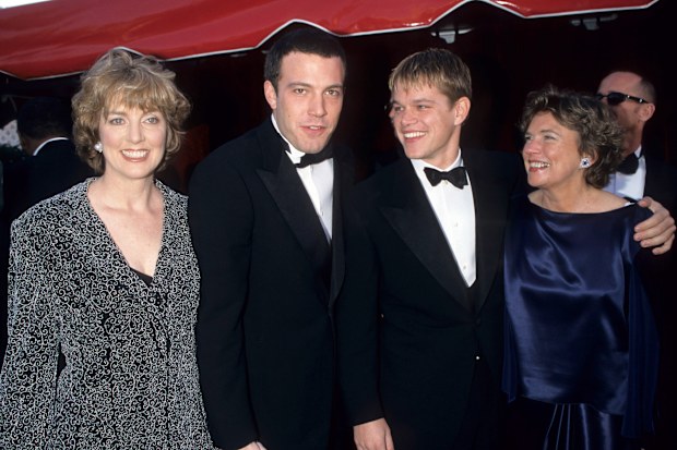 Chris Affleck, Ben Affleck, Matt Damon and mother Nancy Carlson-Paige (Photo by Ke.Mazur/WireImage)