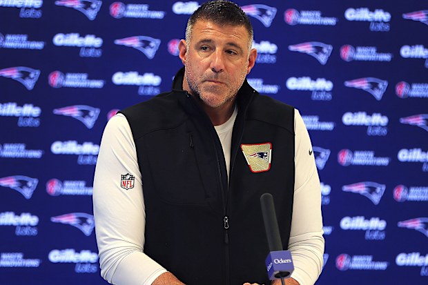 New England Patriots head coach Mike Vrabel on February 10, 2026. 