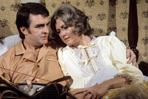 Ray MacDonnell (Joe) and Mary Fickett (Ruth) in a scene on Walt Disney Television via Getty Images Daytime's "All My Children."  
