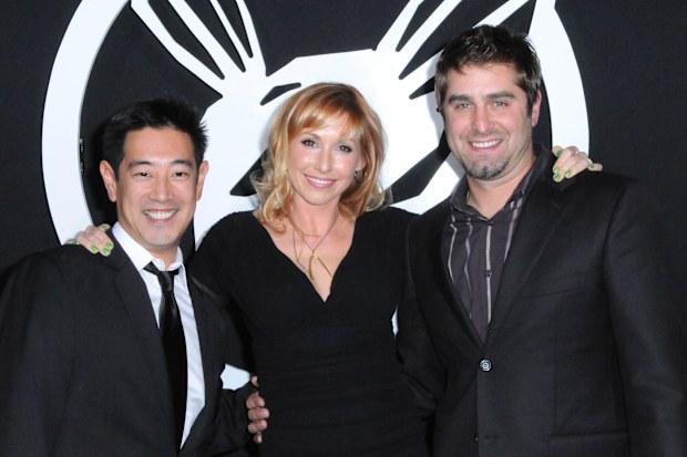 Grant Imahara, Kari Byron and Tory Belleci