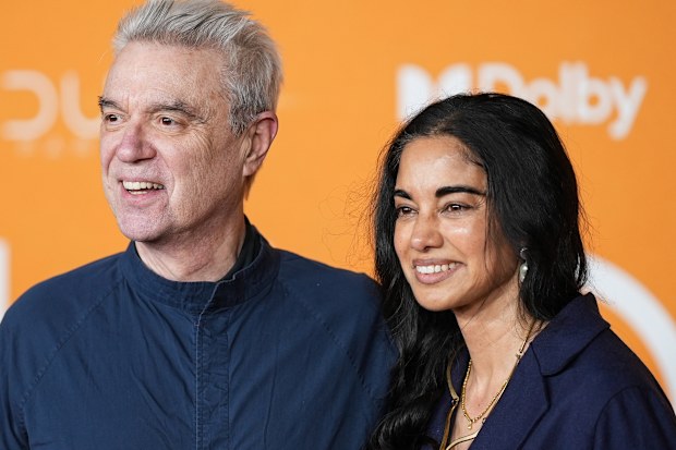 NEW YORK, NEW YORK - FEBRUARY 25: David Byrne and Mala Gaonkar attend the "Dune: Part Two" New York Premiere at Lincoln Center on February 25, 2024 in New York City. (Photo by John Nacion/Getty Images)