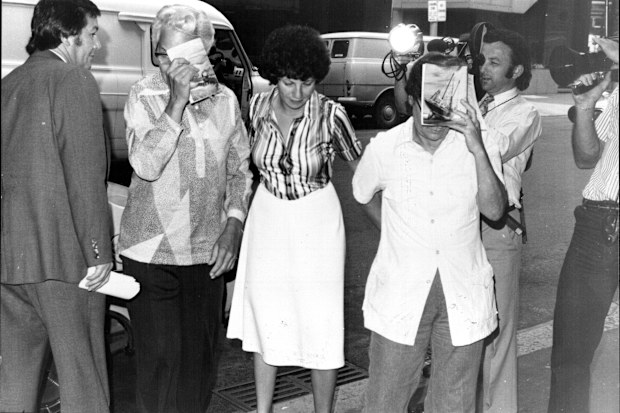 Two moment at ***** Federal Court today *****  Drug Home. February 9, 1978. (Photo by Julian Kevin Zakaras/Fairfax Media).