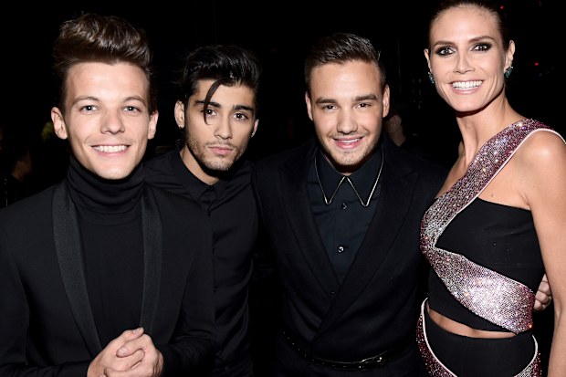 Louis Tomlinson, Zayn Malik, Liam Payne, Heidi Klum