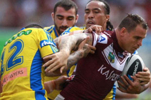 Anthony Watmough in action against the Eels this year. (Getty)