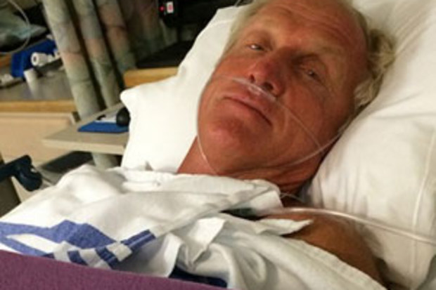 Greg Norman in hospital. (Instagram)
