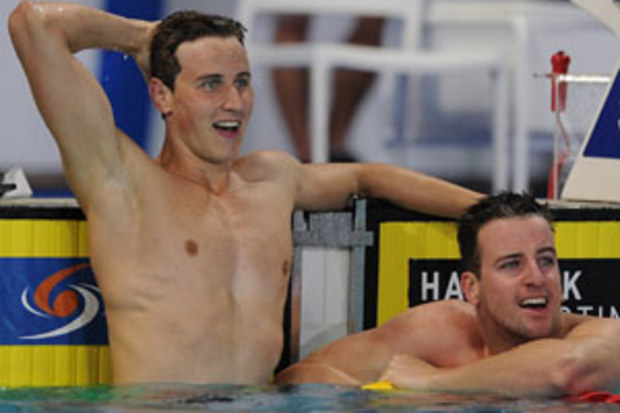 Cameron McEvoy and James Magnussen. (AAP)