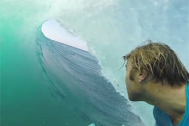 Andrew Walsh inside one of his five barrels. (Supplied)