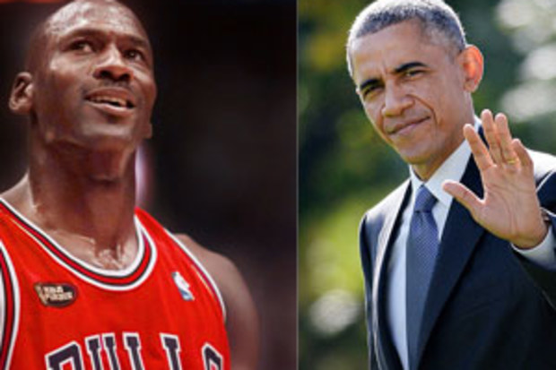 Michael Jordan and Barack Obama. (AAP)