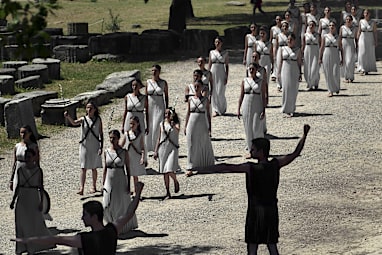 The Vestal Virgins were&nbsp;priestesses&nbsp;of&nbsp;Vesta,&nbsp;goddess&nbsp;of the&nbsp;hearth and cultivated a sacred fire that was not allowed to go out. They took a vow of&nbsp;chastity&nbsp;to devote themselves to  state rituals that were off-limits to male priests.