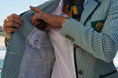 The names of Olympic champions are on the lining of the blazers, which made the uniforms "really special" according to Fox.&nbsp;