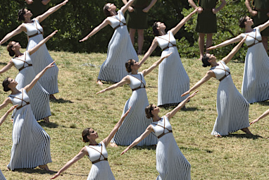To honour Zeus, a fire was lit and kept burning throughout the ancient Games within the boundaries of Olympia.