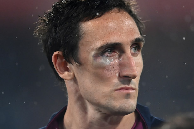 Oscar McInerney was subbed out after a nasty eye injury.
