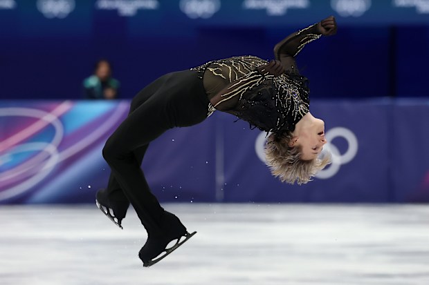 Ilia Malinin of Team United States competes in Italy.