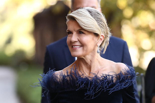Julie Bishop attends the State Funeral for Carla Zampatti at St Mary's Cathedral on April 15, 2021 in Sydney, Australia. 