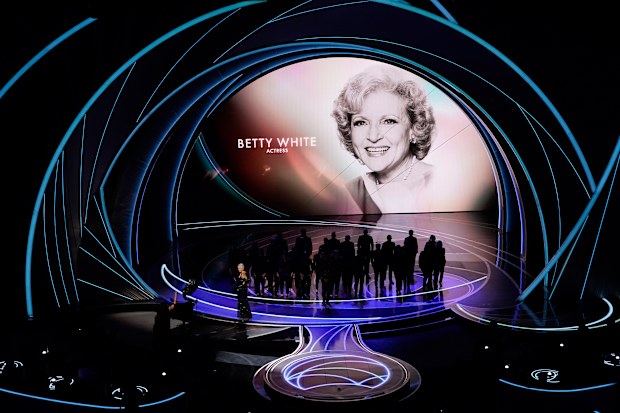 In Memoriam tribute at the Oscars on Sunday, March 27, 2022, at the Dolby Theatre in Los Angeles. (AP Photo/Chris Pizzello)