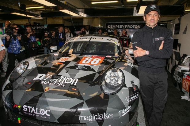Actor and driver Patrick Dempsey attends the 24 Hours of Le Mans in 2019.