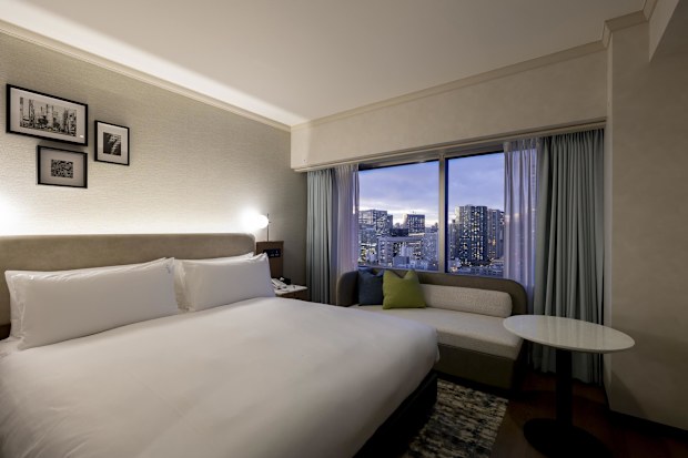Inside my room at ANA Holiday Inn Tokyo Bay.