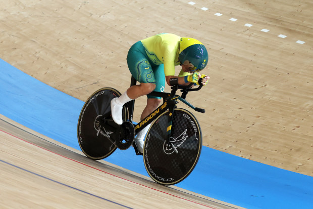 Emily Petricola in the zone at the Tokyo Paralympics.