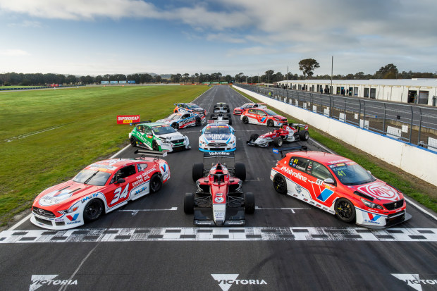 The fleet of Garry Rogers Motorsport-owned cars, including Trans Am, S5000, and TCR.