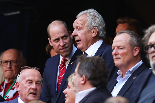 Prince William (left) and World Rugby chairman Bill Beaumont pictured during the 2023 Rugby World Cup.