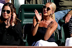 INDIAN WELLS, CALIFORNIA - MARCH 10: Morgan Riddle watches Taylor Fritz play Alejandro Tabilo of Chile during the BNP Paribas Open at Indian Wells Tennis Garden on March 10, 2025 in Indian Wells, California. (Photo by Matthew Stockman/Getty Images)