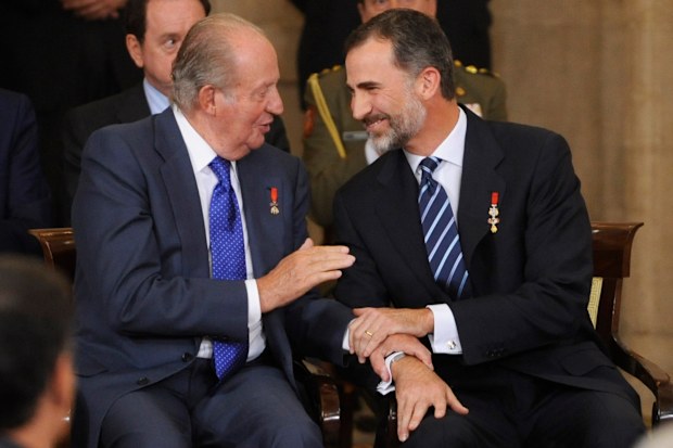 Juan Carlos and King Felipe VI of Spain