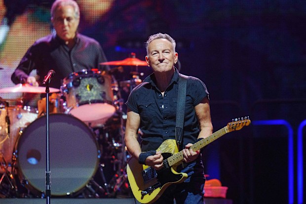 Bruce Springsteen performs on stage at Parken in Copenhagen, Denmark, on July 11. Springsteen announced he is following doctor's orders and taking more time off from touring.