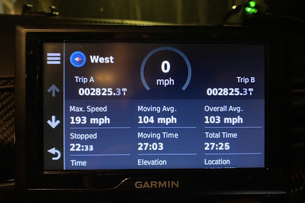 The trio claims their average speed was 165km/h, and the highest they reached was 310km/h.